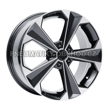 Alu kola AGT 20062, 20x9 5x112 ET38, černá matná + leštění
