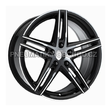 Alu kola AGT 20153, 20x8.5 5x112 ET38, černá matná + leštění