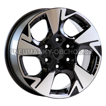 Alu kola Arceo DY1876, 16x6.5 6x130 ET50, černá + leštění (zátěžová)