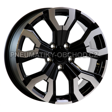 Alu kola Arceo DY1886, 16x6.5 4x100 ET35, černá + leštěný límec
