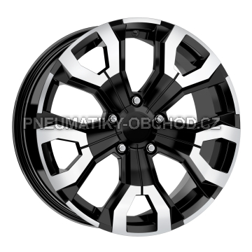 Alu kola Arceo DY1886, 16x6.5 5x114.3 ET35, černá + leštěný límec