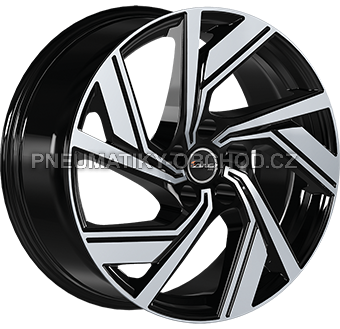 Alu kola AVUS VELGEN AC-521, 19x7.5 5x114.3 ET35, černá lesklá + leštění