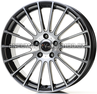 Alu kola AVUS VELGEN AC-M03, 18x8 5x112 ET45, černá lesklá + leštění