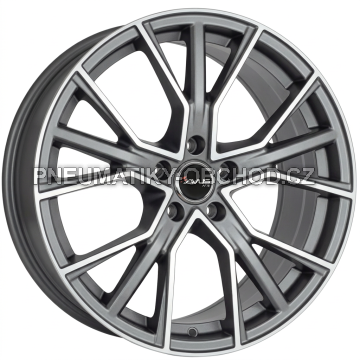 Alu kola AVUS VELGEN AF18, 20x9 5x112 ET25, šedivá matná + leštění (zátěžová)