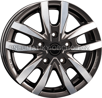 Alu kola BORBET CW5, 16x6.5 5x160 ET60, tmavě šedivá + leštění (zátěžová)