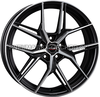Alu kola BORBET QX, 19x8 5x112 ET44, černá matná + leštění