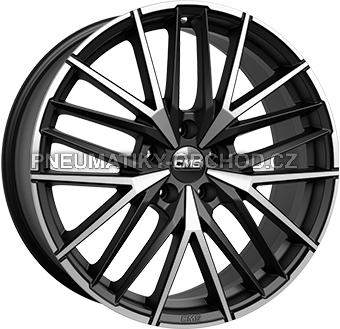 Alu kola CMS C36, 18x8 5x114.3 ET47, černá matná + leštění