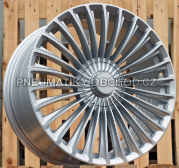 Alu kola Haxer 3S198, 20x10 5x112 ET48.1, stříbrná (zátěžová)