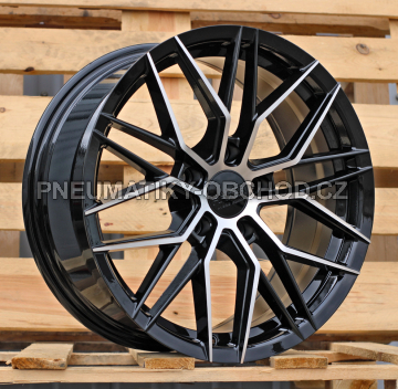 Alu kola Haxer HX035, 17x7.5 5x108 ET40, černá + leštění
