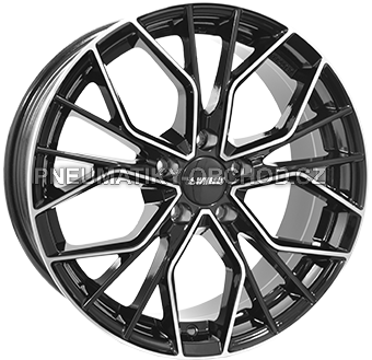 Alu kola IT WHEELS TIARA, 18x8 5x114.3 ET45, černá lesklá + leštění