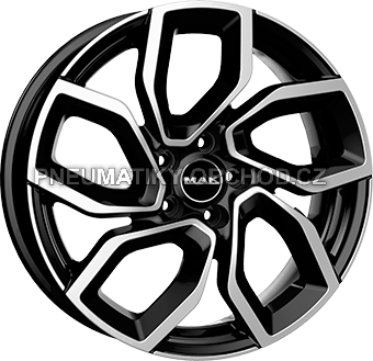 Alu kola MAK APOLLO, 17x7.5 5x108 ET45, černá lesklá + leštění