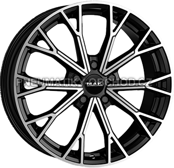 Alu kola MAK ASPHALT, 19x8 5x112 ET40, černá lesklá + leštění (zátěžová)