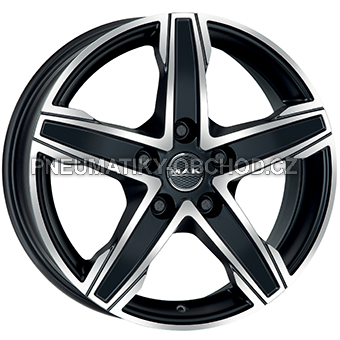 Alu kola MAK KING 5, 17x7.5 5x112 ET51, černá matná + leštění (zátěžová)