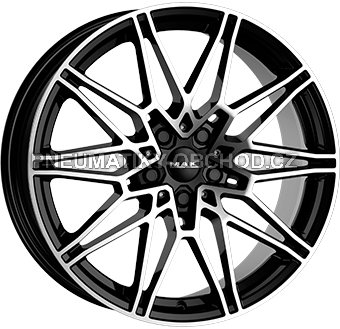 Alu kola MAK KOENIG, 20x8 5x112 ET45, černá lesklá + leštění (zátěžová)
