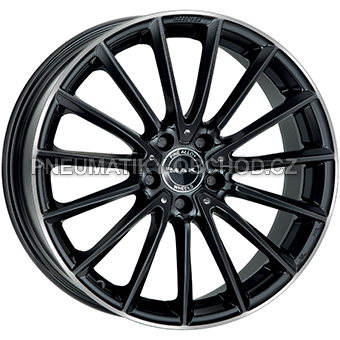 Alu kola MAK KOMET, 19x8 5x112 ET48, černá lesklá + leštěný límec (zátěžová)