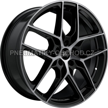 Alu kola Mille Miglia MM1004, 17x7.5 5x112 ET45, černá + leštění