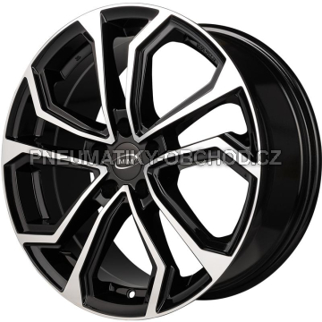 Alu kola MiM ESIS, 17x7.5 5x108 ET45, černá + leštění