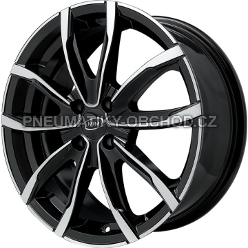 Alu kola MiM EVO001, 17x7 4x108 ET20, černá + leštění