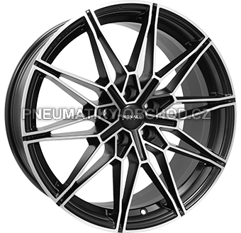 Alu kola MONACO WHEELS GP18, 19x8 5x112 ET45, černá matná + leštění (zátěžová)