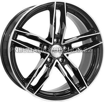 Alu kola MONACO WHEELS RR8M, 19x8.5 5x112 ET45, černá lesklá + leštění