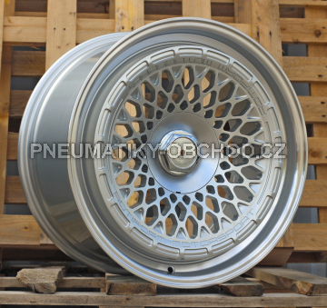 Alu kola Racing Line 1308B, 18x8.5 10x112 ET30, stříbrná + leštěný límec