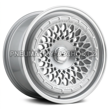 Alu kola Racing Line 1308B, 18x8.5 10x112 ET30, stříbrná + leštěný límec