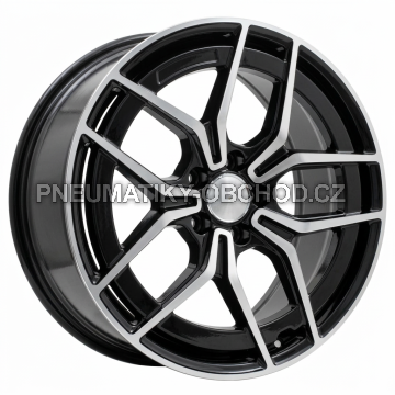 Alu kola Racing Line 3S1034, 18x7.5 5x112 ET44, černá + leštění