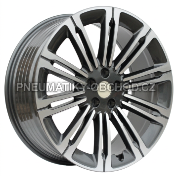 Alu kola Racing Line 3S1066, 24x9.5 5x120 ET40, šedivá + leštění (zátěžová)