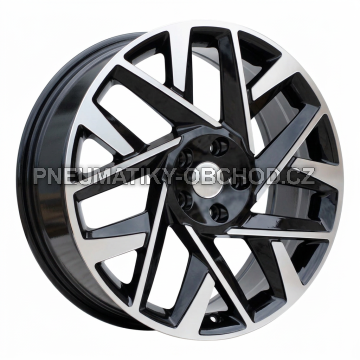 Alu kola Racing Line 3S1072, 18x7.5 5x114.3 ET49.5, černá + leštění