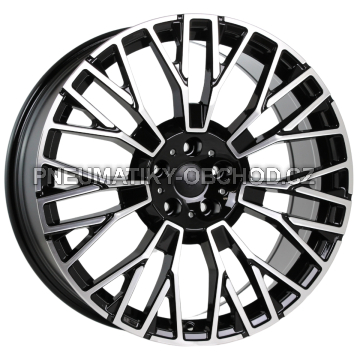 Alu kola Racing Line 3S1111, 22x10.5 5x112 ET43, černá + leštění (zátěžová)