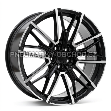 Alu kola Racing Line 3S1284, 18x8 5x120 ET30, černá + leštění