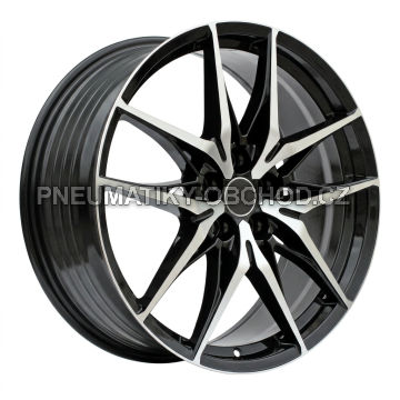 Alu kola Racing Line 3S1405, 18x7 5x114.3 ET35, černá + leštění (zátěžová)