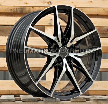 Alu kola Racing Line 3S1405, 20x8 5x114.3 ET40, černá + leštění (zátěžová)
