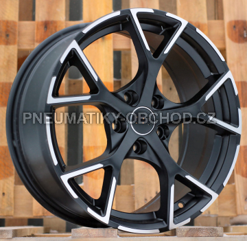 Alu kola Racing Line 3S5997, 18x8 5x112 ET40, černá matná + leštění