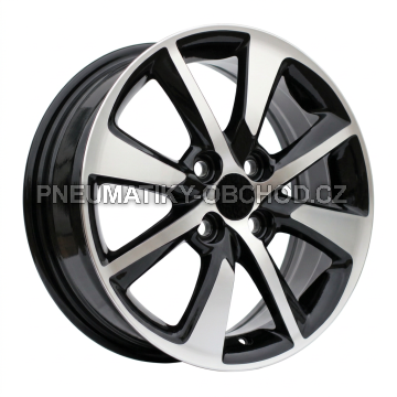 Alu kola Racing Line 55504, 15x5.5 4x100 ET45, černá + leštění