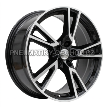 Alu kola Racing Line A043, 19x8 5x112 ET39, černá + leštění
