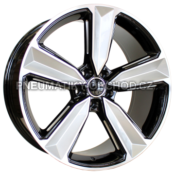 Alu kola Racing Line A5470, 21x9 5x112 ET30, černá + leštění (zátěžová)