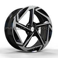 Alu kola Racing Line A5898, 18x7.5 5x114.3 ET51, černá + leštění