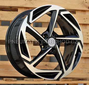 Alu kola Racing Line A5898, 18x7.5 5x114.3 ET51, černá + leštění