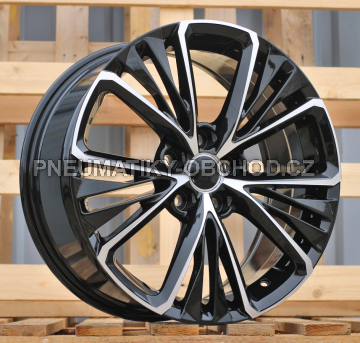 Alu kola Racing Line A5908, 17x7.5 5x114.3 ET40, černá + leštění