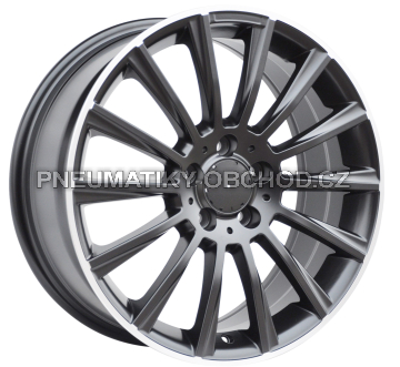 Alu kola Racing Line B1048, 21x10 5x112 ET40, černá + leštěný límec