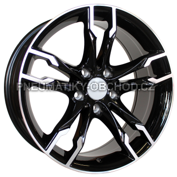 Alu kola Racing Line B1257, 18x8 5x112 ET27, černá + leštění