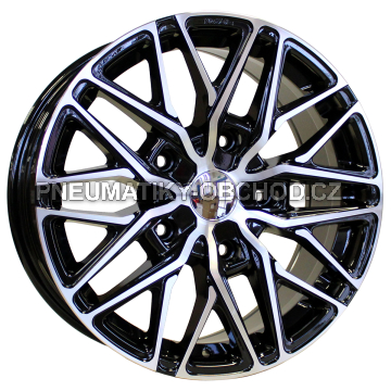 Alu kola Racing Line B1262, 18x8 5x120 ET50, černá + leštění (zátěžová)