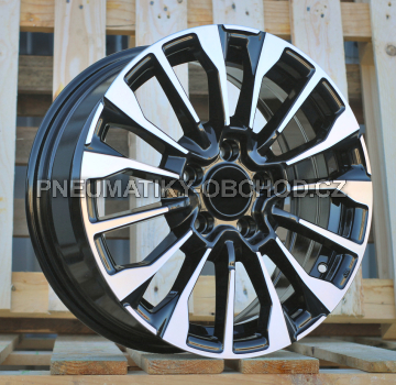 Alu kola Racing Line B1370, 16x6.5 5x110 ET40, černá + leštění