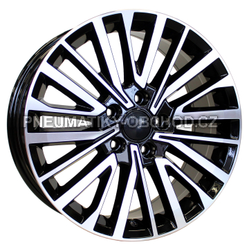 Alu kola Racing Line B1515, 17x7 5x120 ET55, černá + leštění (zátěžová)