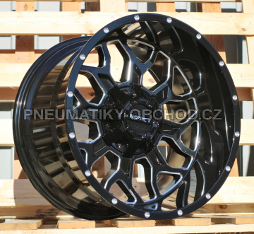 Alu kola Racing Line B1526, 20x12 12x135 ET-44, černá lesklá (zátěžová)