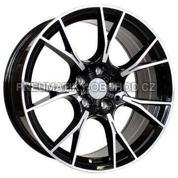 Alu kola Racing Line B1617, 18x8 5x112 ET30, černá + leštění