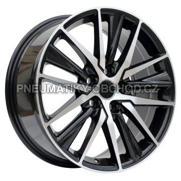 Alu kola Racing Line B1638, 17x7 5x100 ET40, černá + leštění