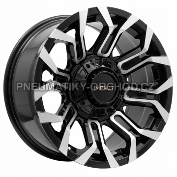 Alu kola Racing Line B1799, 17x9 5x127 ET, černá + leštění (zátěžová)