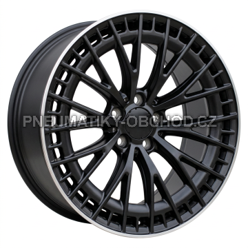 Alu kola Racing Line B1877, 22x10.5 5x112 ET45, černá + leštění